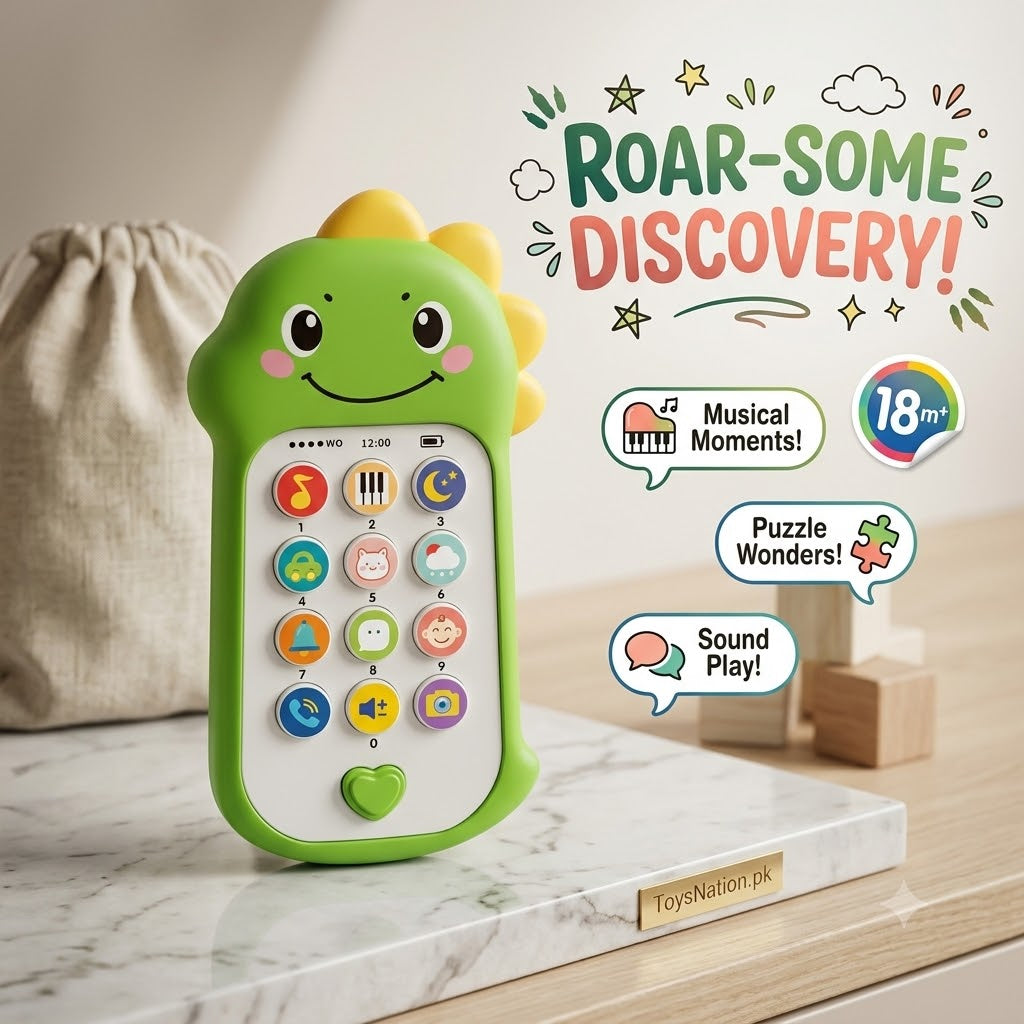 Roar & Learn Dinosaur Baby Phone Toy with Sounds & Music