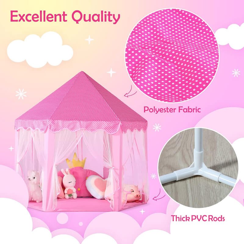 Princess Castle Tent House - Large Play Tent for Girls Indoor/Outdoor