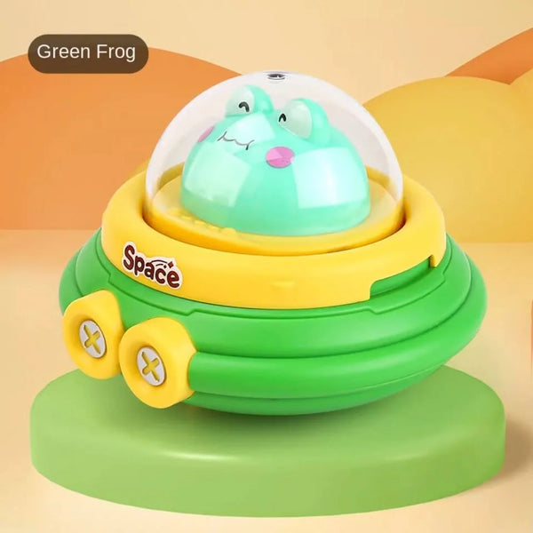 Mini Press & Go Spaceship Toy - Friction Powered Space Vehicle for Kids - 1Pcs