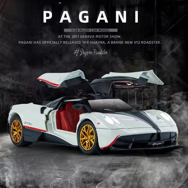 1:24 Scale Pagani Huayra Die-Cast Model - Supercar with Smoke, Light & Sound Main image