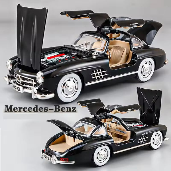 1:24 Scale Mercedes-Benz 300SL Die-Cast Model - Classic Car with Acrylic Display Box