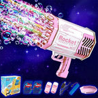ocket Bazooka Bubble Gun - 69-Hole Automatic Bubble Blaster for Kids
