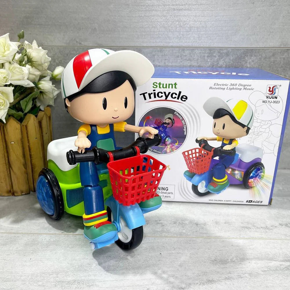 Electric Stunt Tricycle - Battery Operated Ride-On Toy for Kids