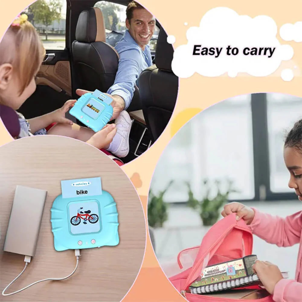 Rechargeable Flash Card Reader - Educational Learning Toy for Toddlers