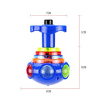 LED Gyroscope Spinning Top Toy - Light-Up Musical Spinner for Kids