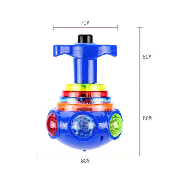 LED Gyroscope Spinning Top Toy - Light-Up Musical Spinner for Kids