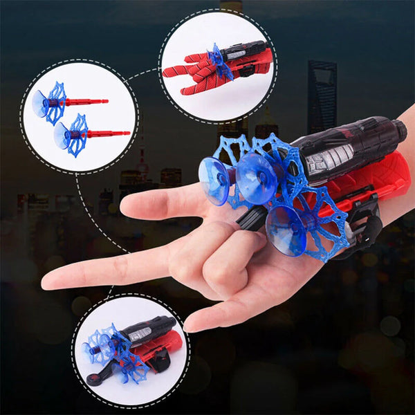 Spider Web Shooter Toy Set - Superhero Gloves with Suction Cup Launcher for Kids