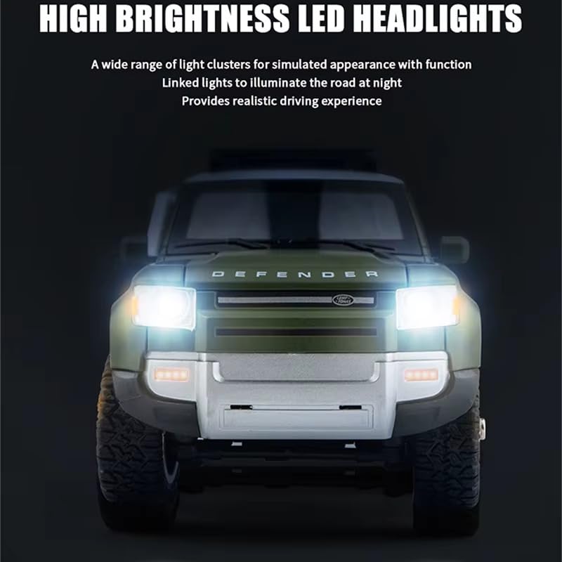 1:16 Scale RC Land Rover Defender - Remote Control Off-Road Vehicle with Rechargeable Battery