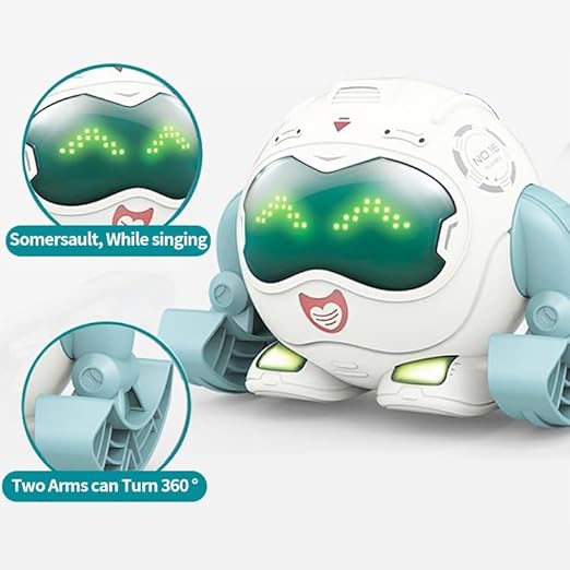 Smart Crawling Robot Toy with LED Face Display – Interactive Electronic Toy for Kids Main Image