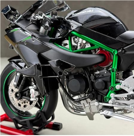 1:6 Scale Kawasaki Ninja H2R Die-Cast Motorcycle - Alloy with Smoke Effect & Lights