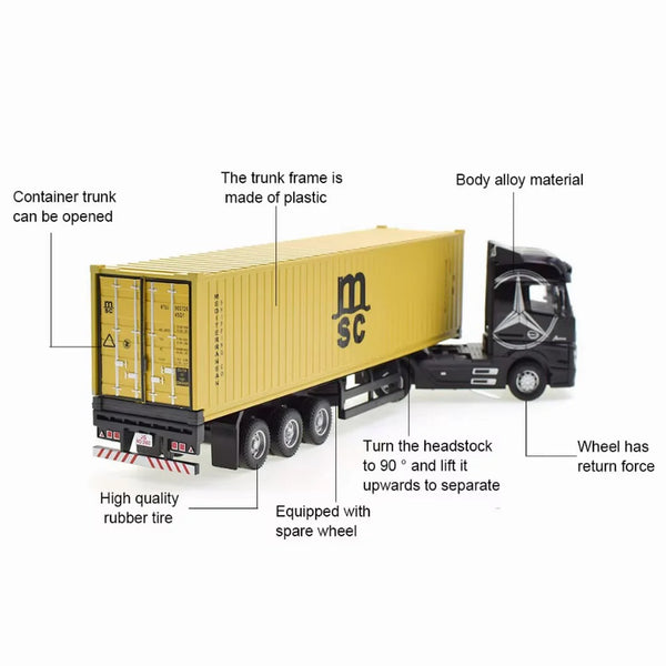 Scania Container Truck Die-Cast Model 1:50 - Heavy Duty Alloy with Opening Doors