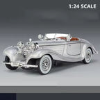 1:24 Diecast Benz 500k Classic Model With Acrylic Box - Gray