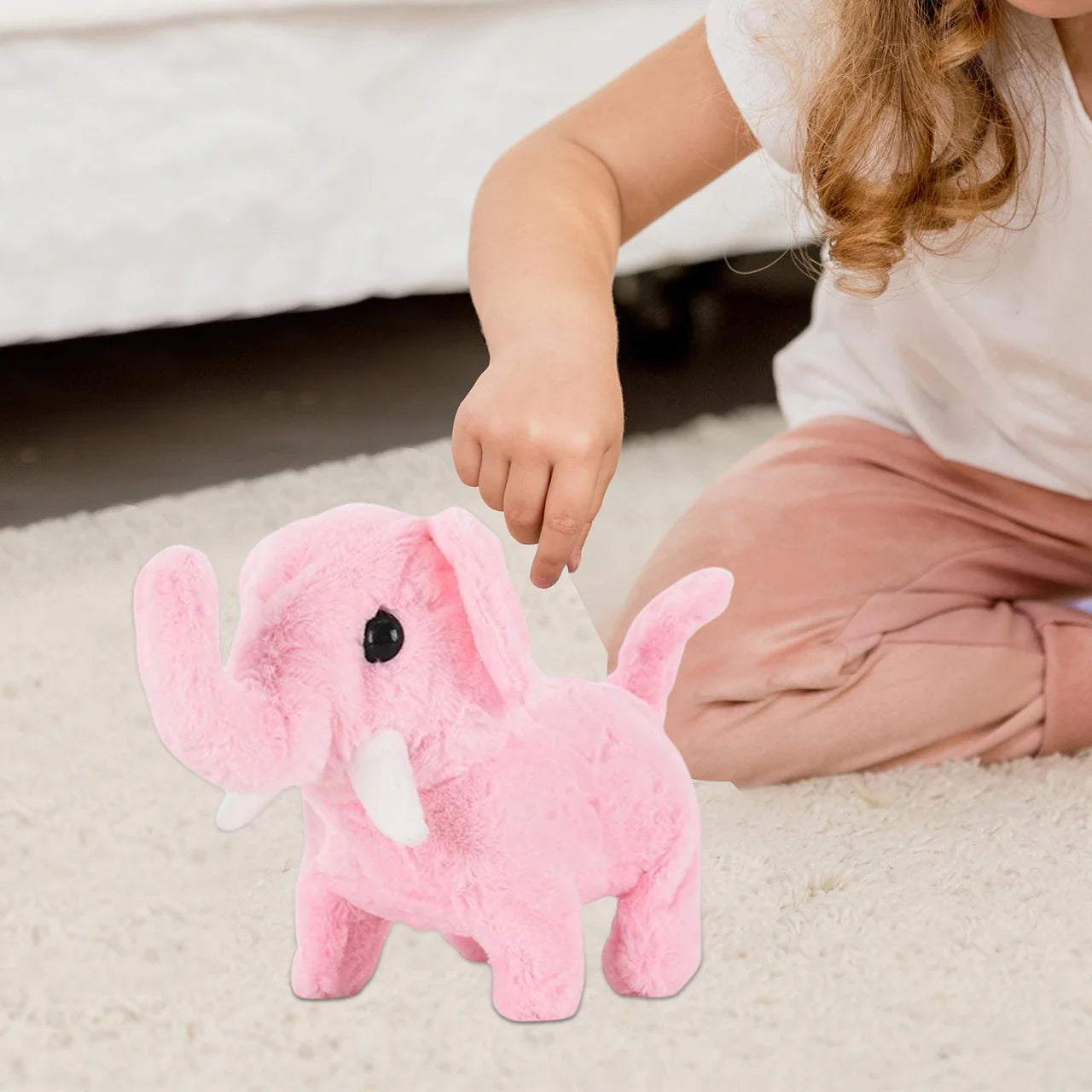 Cute Walking Plush Elephant Toy - Interactive Musical Toy with Sound for Kids Secondary image