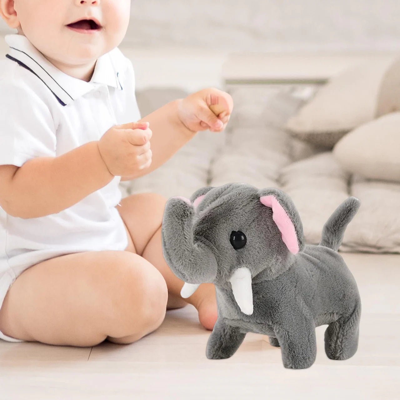 Cute Walking Plush Elephant Toy - Interactive Musical Toy with Sound for Kids Main image