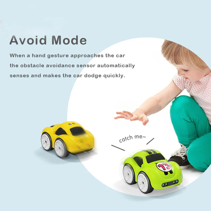 Smart Mini RC Car - 2.4GHz Remote Control with Induction Sensor & Follow Mode
