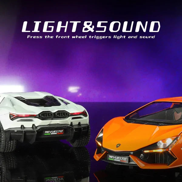 1:24 Scale Lamborghini Revuelto Die-Cast Model - Alloy Supercar with Light & Sound
