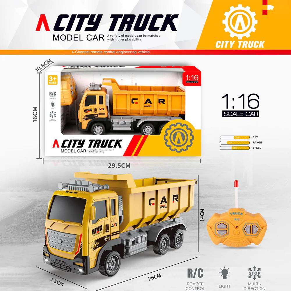 1:16 Scale Construction Engineering Truck - City Vehicle Toy