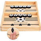 Wooden Pucket Game - Fast Sling Puck Table Hockey Game for 2 Players
