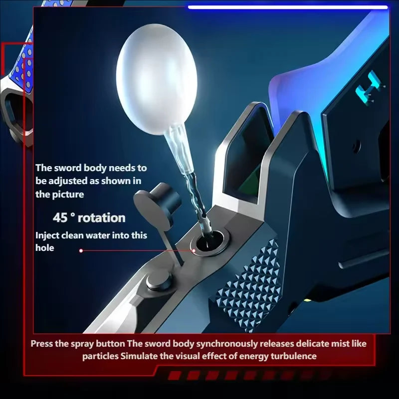 2in1 Transforming Axe & Energy Sword With Light & Smoke
