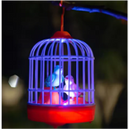 Interactive Voice-Activated Bird Cage Toy - Recording & Sound Effects with Light