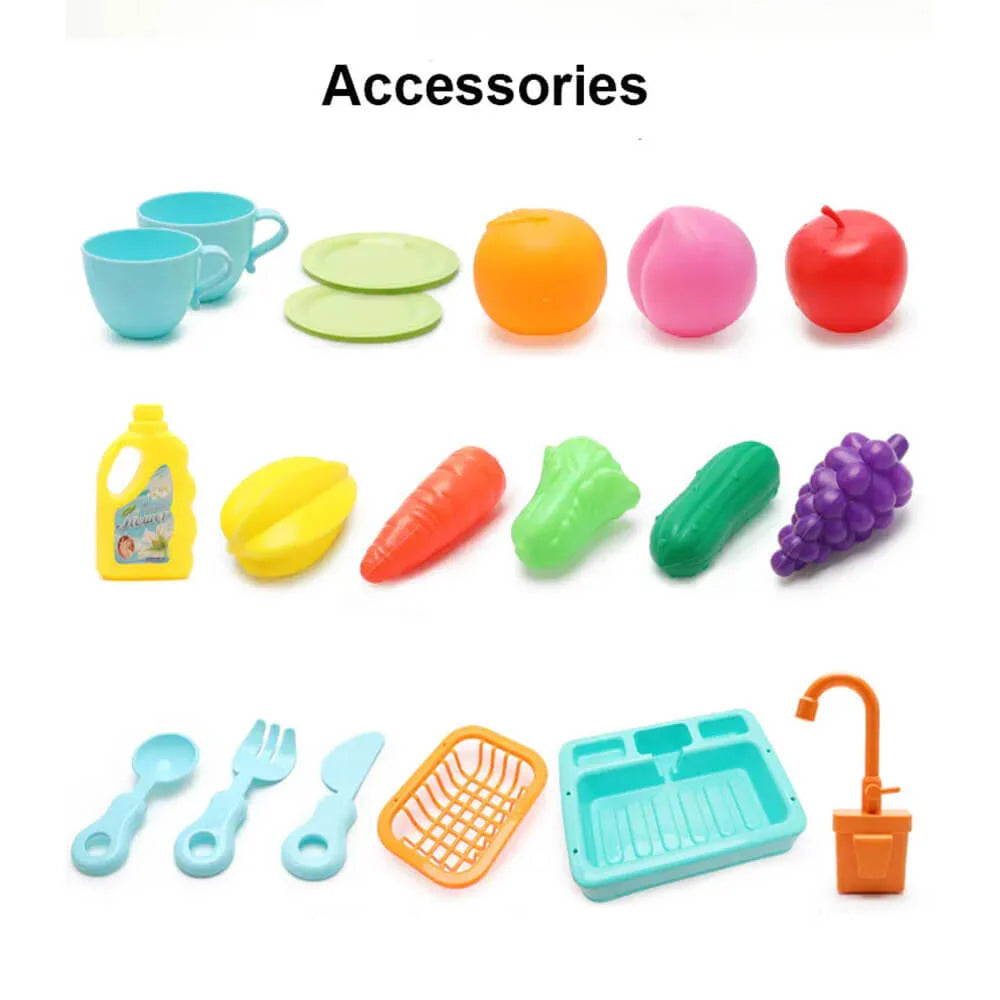 Play Kitchen Sink Toy - Battery-Operated with Real Running Water for Kids