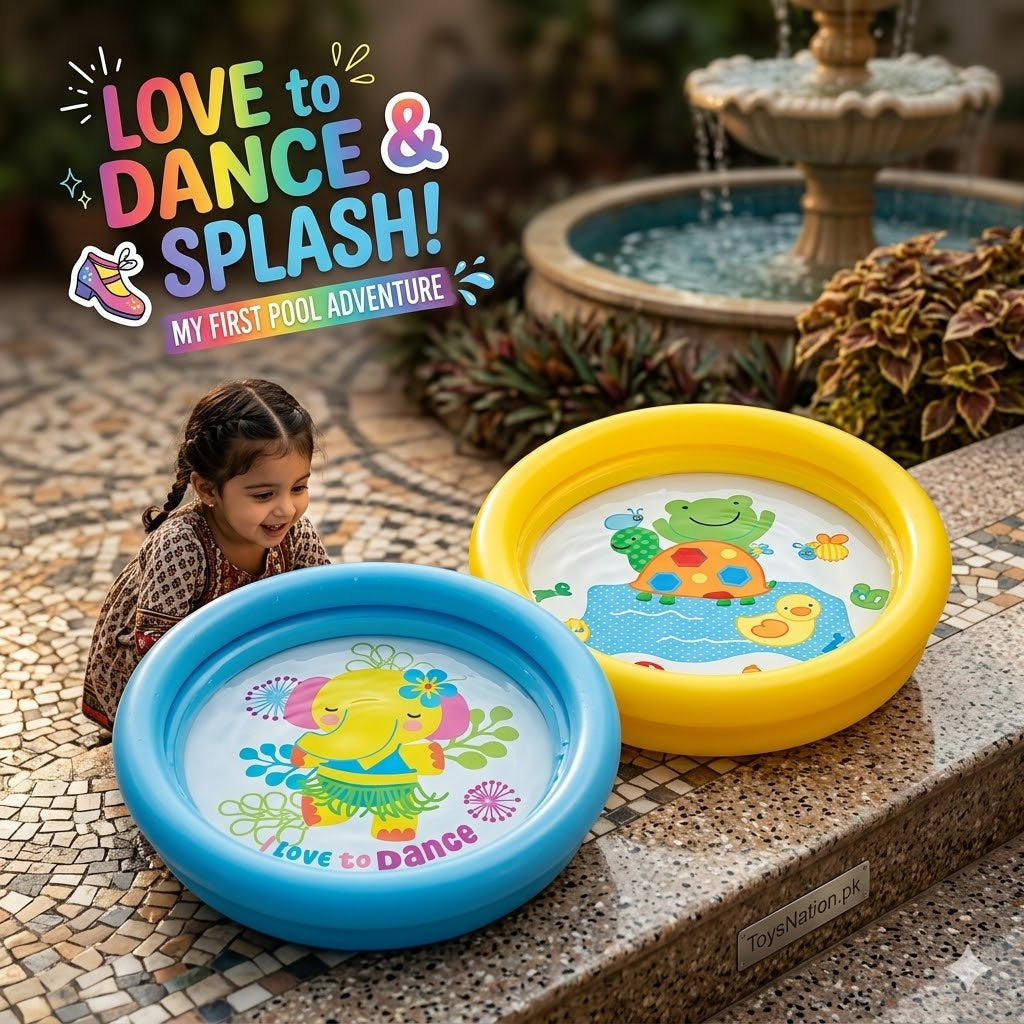 Inflatable Baby Splash Pool for Toddlers | Animal Print Kids Wading Pool