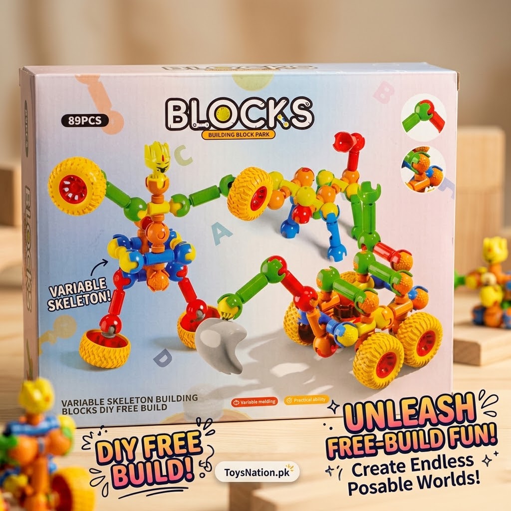 DIY Building Blocks Set for Kids – Robot & Vehicle Construction Kit