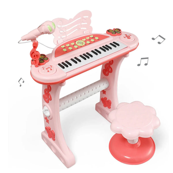 37-key Multifunctional Cartoon Electronic Piano With Stool & Microphone Main Image