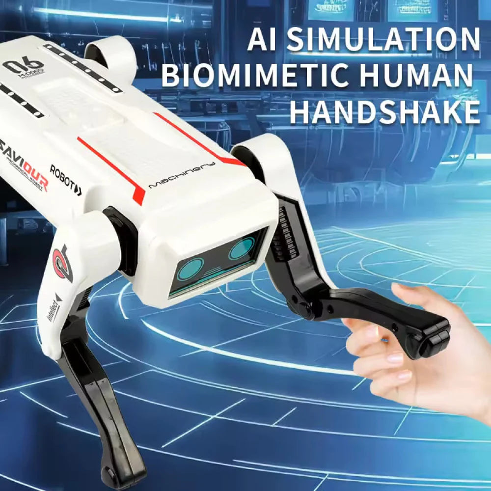 Smart AI Robot Dog - Remote Control Interactive Pet with LED Eyes