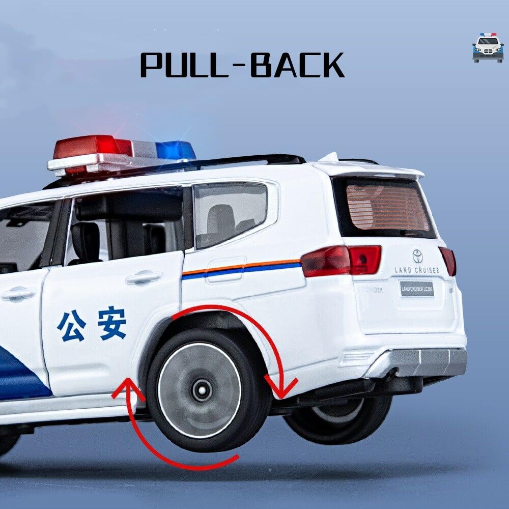 1:24 Scale Toyota Prado LC-300 Die-Cast Model - 6 Openable Doors with Lights & Music