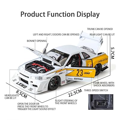 1:24 Scale Nissan Skyline GT-R R34 Die-Cast Model