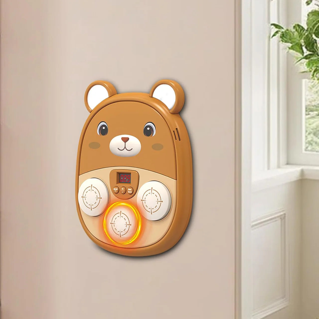 Kids Boxing Toy with Music & Lights - Interactive Bear Punching Bag Game