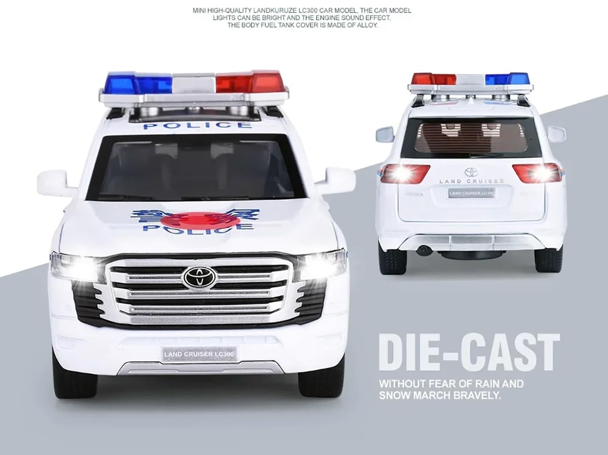 1:24 Scale Toyota Prado LC-300 Die-Cast Model - 6 Openable Doors with Lights & Music Main image