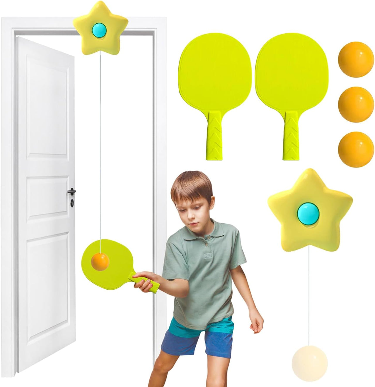 Table Tennis Trainer Set - Indoor Hanging Practice Training Equipment Main image
