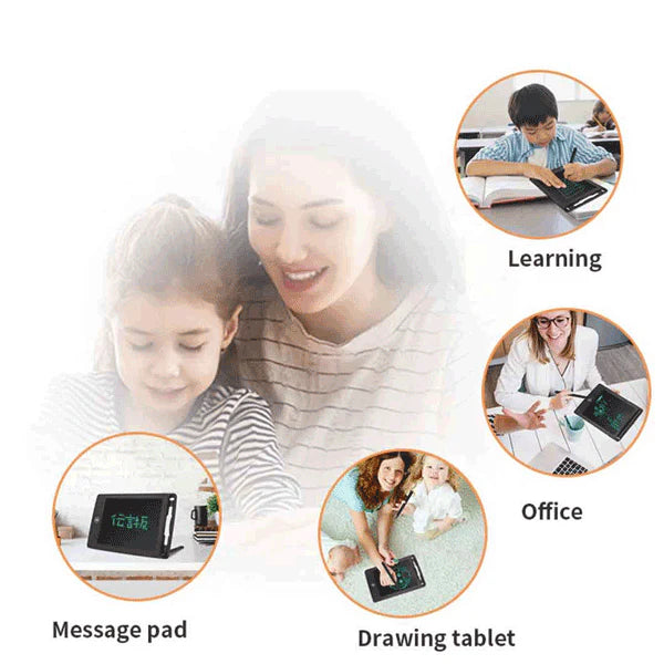 LCD Writing Tablet 6.5" - Reusable Digital Drawing Board with Erase Button
