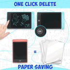 LCD Writing Tablet 6.5" - Reusable Digital Drawing Board with Erase Button