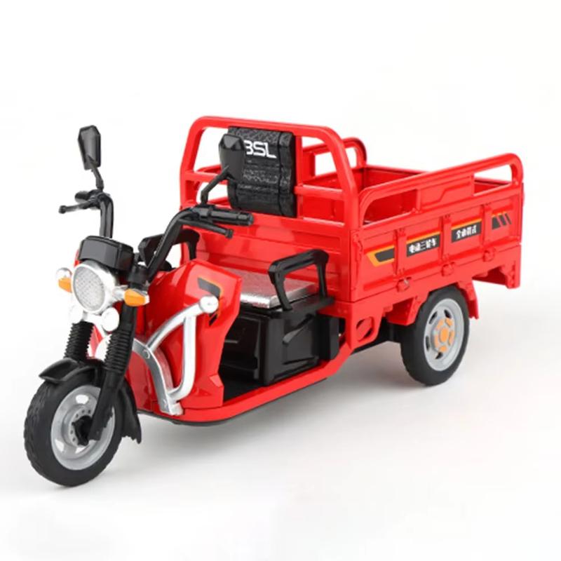 1:12 Scale Diecast Tricycle Cargo Truck - Detailed Model Vehicle