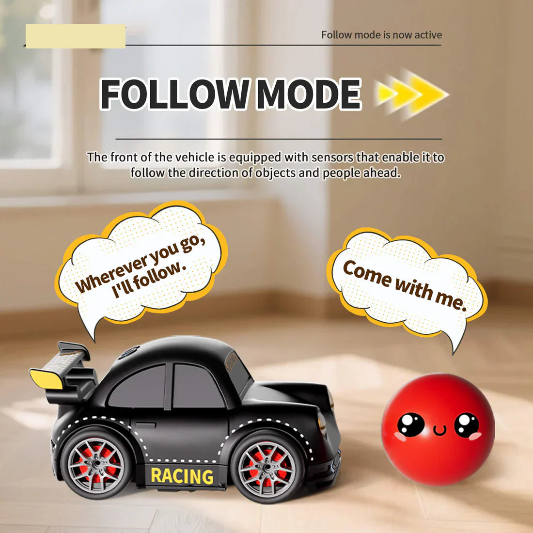 2.4GHz RC Mini Drift Car - Remote & Gesture Control with LED Lights
