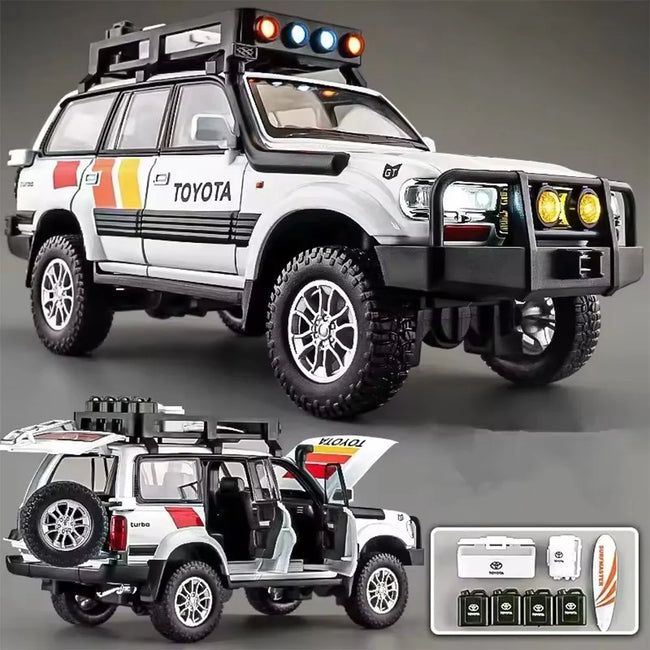 1:24 Scale Toyota Land Cruiser LC80 Diecast Model - Metal Car with Lights & Sound Main Image