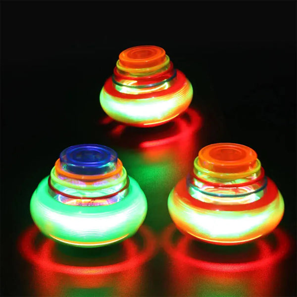 LED Gyroscope Spinning Top Toy - Light-Up Musical Spinner for Kids