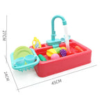 Play Kitchen Sink Toy - Battery-Operated with Real Running Water for Kids