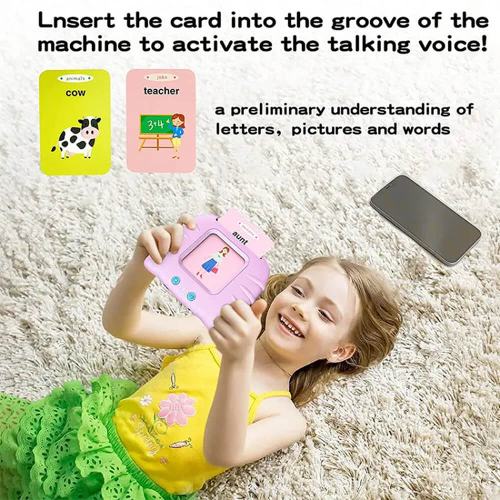 Rechargeable Flash Card Reader - Educational Learning Toy for Toddlers