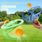 Kids Hand Catch & Throw Ball Game - 2-Player Set with Rackets