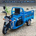 1:12 Scale Diecast Tricycle Cargo Truck - Detailed Model Vehicle