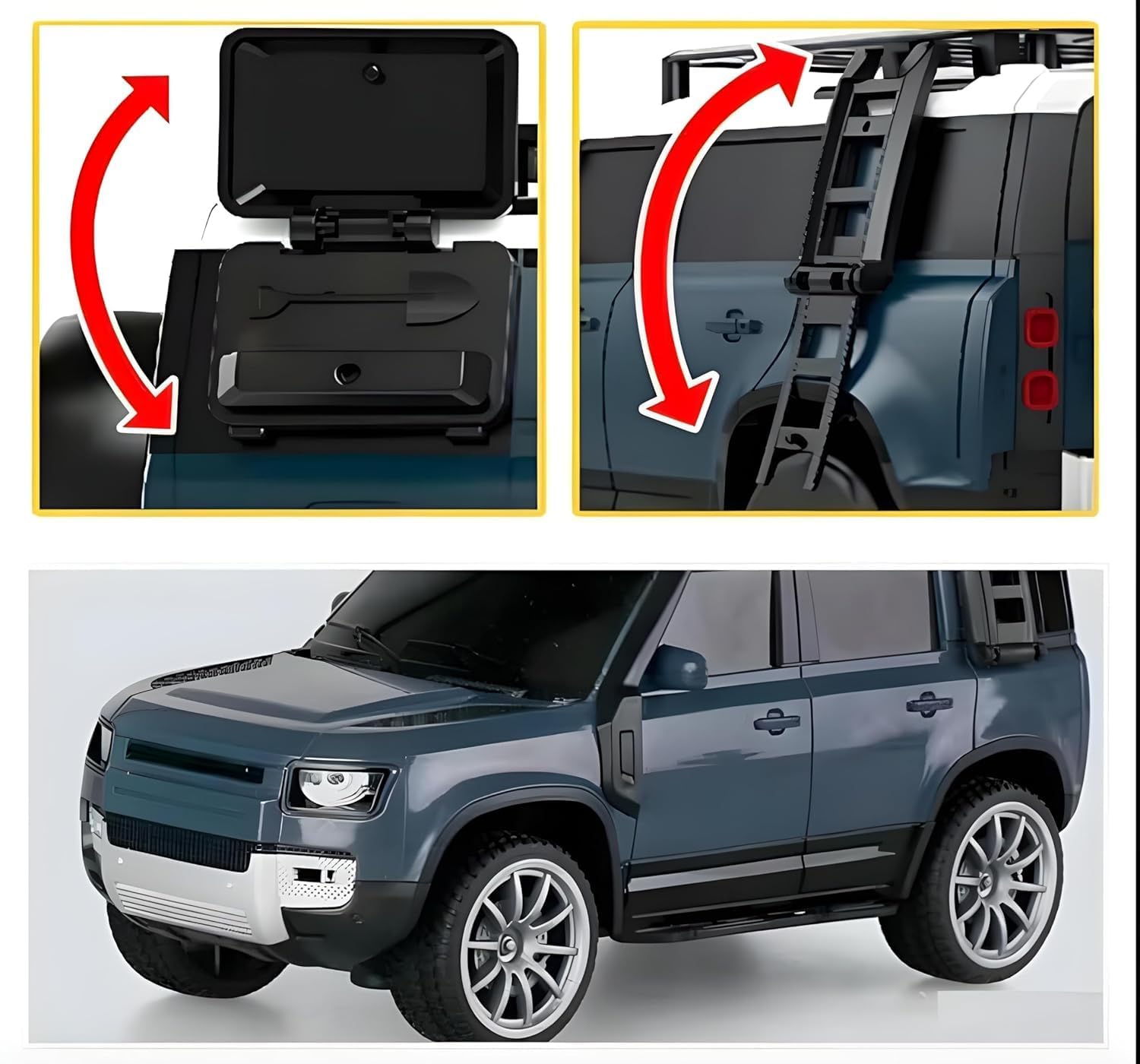 1:16 Scale RC Land Rover Defender - Remote Control Off-Road Vehicle with Rechargeable Battery