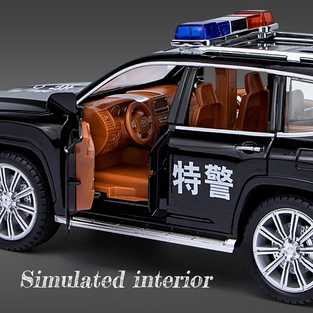 1:24 Scale Toyota Prado LC-300 Die-Cast Model - 6 Openable Doors with Lights & Music