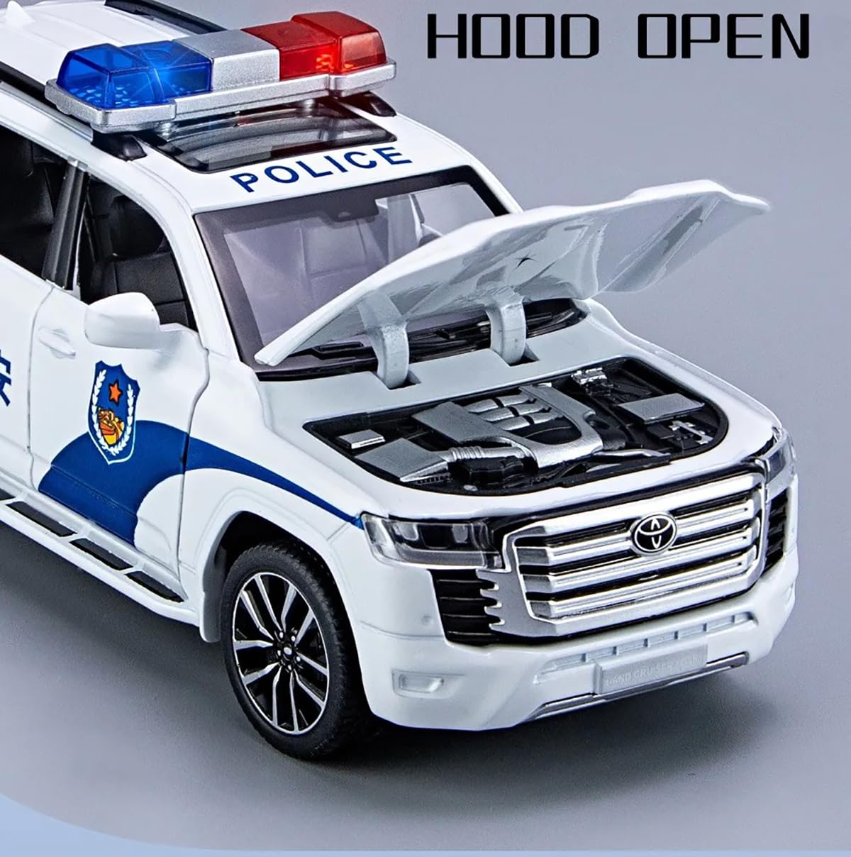 1:24 Scale Toyota Prado LC-300 Die-Cast Model - 6 Openable Doors with Lights & Music