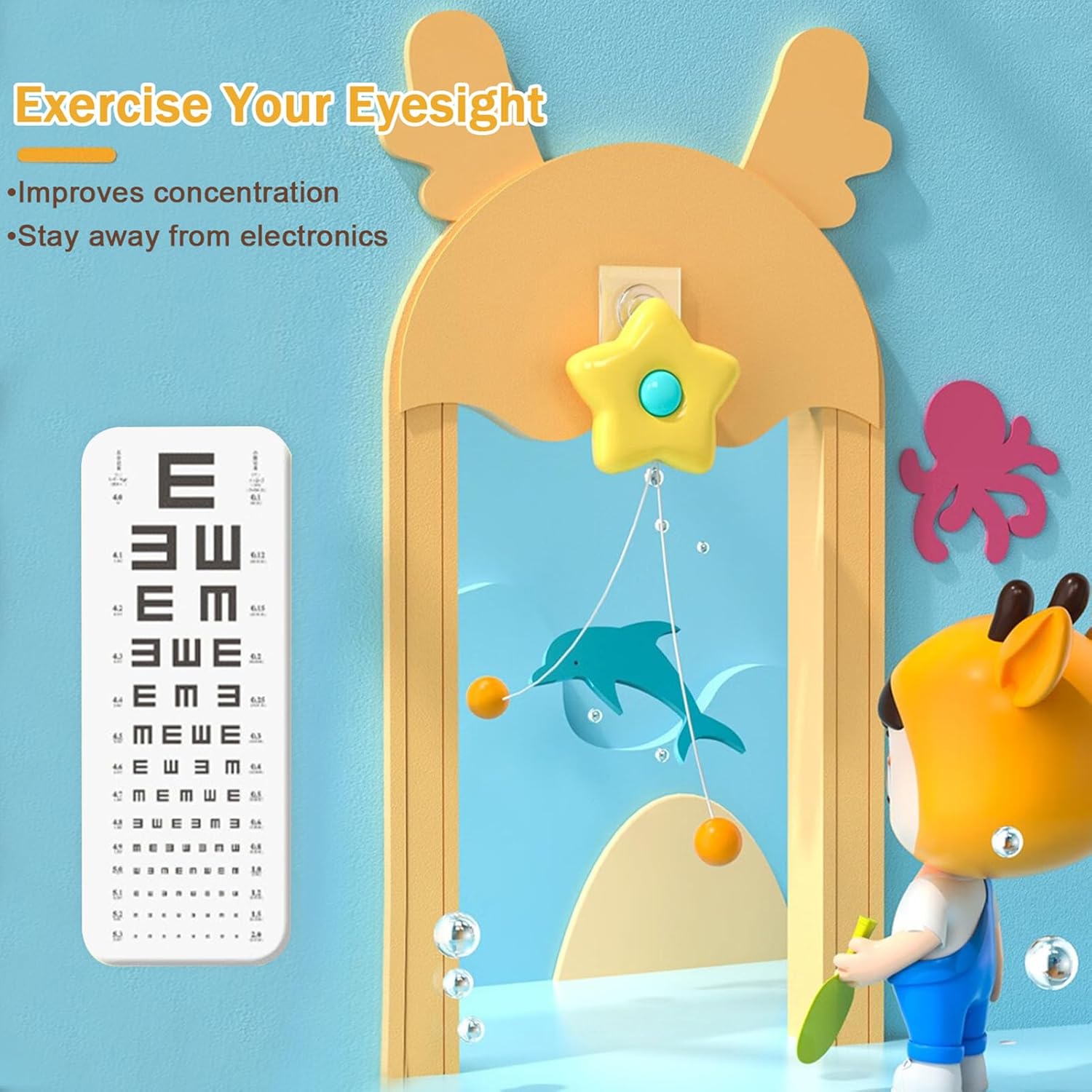 Table Tennis Trainer Set - Indoor Hanging Practice Training Equipment