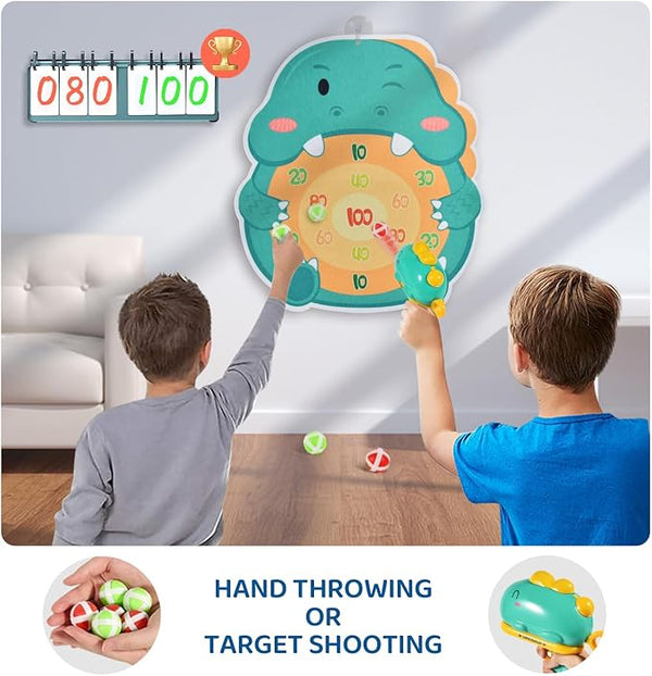 Dinosaur Shooting Gun Toy - Educational Target Practice Game for Kids
