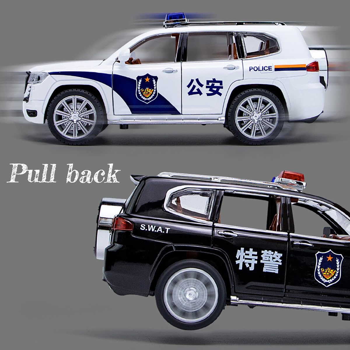 1:24 Scale Toyota Prado LC-300 Die-Cast Model - 6 Openable Doors with Lights & Music